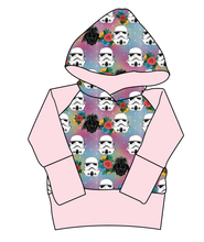 Load image into Gallery viewer, Floral Space Troopers Grow With Me Hoodie (or Crewneck)