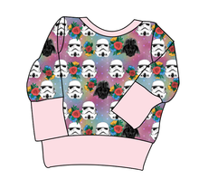Load image into Gallery viewer, Floral Space Troopers Grow With Me Hoodie (or Crewneck)
