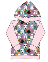 Load image into Gallery viewer, Floral Space Troopers Ladies Hoodie