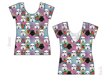 Load image into Gallery viewer, Floral Space Troopers Ladies' Low Back Ballerina Tee