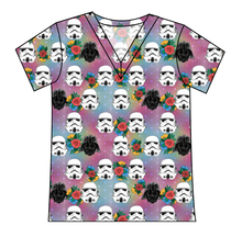 Load image into Gallery viewer, Floral Space Troopers Ladies' Slouchy V-Neck Tee