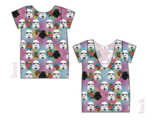 Load image into Gallery viewer, Floral Space Troopers Low Back Ballerina Tee