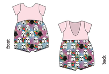 Load image into Gallery viewer, Floral Space Troopers Low Back Romper and Bubble Romper