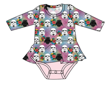 Load image into Gallery viewer, Floral Space Troopers Peplum Top