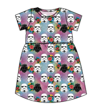 Load image into Gallery viewer, Floral Space Troopers Play Dress