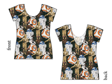 Load image into Gallery viewer, The Droids You're Looking For Ladies' Low Back Ballerina Tee