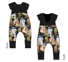Load image into Gallery viewer, The Droids You're Looking For Low Back Romper and Bubble Romper