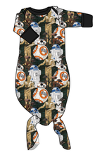 Load image into Gallery viewer, The Droids You're Looking For Newborn Knotted Gown