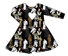 Load image into Gallery viewer, A Galaxy Far Far Away Molly Heart Back Twirly Dress