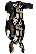 Load image into Gallery viewer, A Galaxy Far Far Away Newborn Knotted Gown