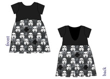 Load image into Gallery viewer, Space Troopers Low Back Dress