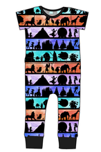 Load image into Gallery viewer, Park Stripes Bennett Pants and Shorts Length T-Shirt Romper