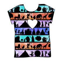 Load image into Gallery viewer, Park Stripes Cambria Heart Back Tee