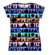 Load image into Gallery viewer, Park Stripes Ladies' Basic Tee