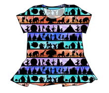Load image into Gallery viewer, Park Stripes Ladies' Peplum Top