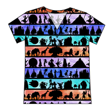 Load image into Gallery viewer, Park Stripes Ladies' Slouchy V-Neck Tee