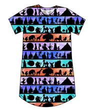 Load image into Gallery viewer, Park Stripes Ladies' T-Shirt Dress