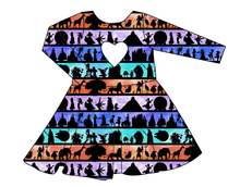 Load image into Gallery viewer, Park Stripes Molly Heart Back Twirly Dress