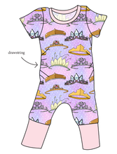 Load image into Gallery viewer, Fit For A Princess Grow With Me Pants And Shorts Romper