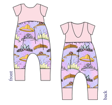 Load image into Gallery viewer, Fit For A Princess Low Back Romper and Bubble Romper