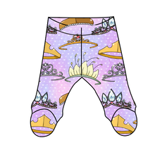 Load image into Gallery viewer, Fit For A Princess Newborn Footed Pants