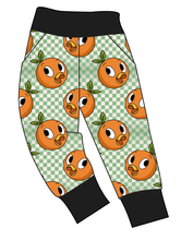 Load image into Gallery viewer, Orange Cutie Check Basic Joggers And Jogger Shorts