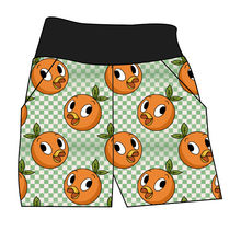 Load image into Gallery viewer, Orange Cutie Check Basic Joggers And Jogger Shorts