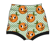 Load image into Gallery viewer, Orange Cutie Check Bummies