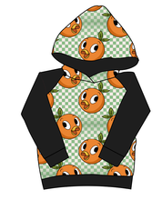 Load image into Gallery viewer, Orange Cutie Check Classic Hoodie (or Crewneck)