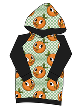 Load image into Gallery viewer, Orange Cutie Check Classic Hoodie (or Crewneck)
