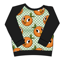 Load image into Gallery viewer, Orange Cutie Check Classic Hoodie (or Crewneck)