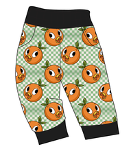 Load image into Gallery viewer, Orange Cutie Check Ladies' Joggers and Jogger Shorts