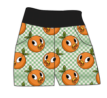 Load image into Gallery viewer, Orange Cutie Check Ladies' Joggers and Jogger Shorts