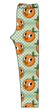 Load image into Gallery viewer, Orange Cutie Check Ladies' Lounge Leggings