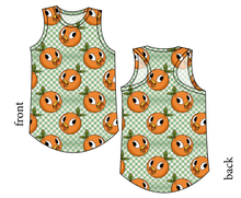 Load image into Gallery viewer, Orange Cutie Check Ladies' Summer Tank