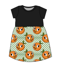 Load image into Gallery viewer, Orange Cutie Check Play Dress