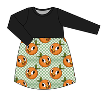 Load image into Gallery viewer, Orange Cutie Check Play Dress
