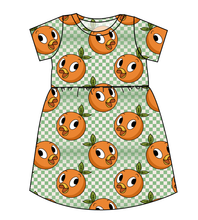 Load image into Gallery viewer, Orange Cutie Check Play Dress