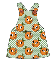 Load image into Gallery viewer, Orange Cutie Check Skirt-Alls