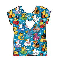 Load image into Gallery viewer, Character Ducky Pins Cambria Heart Back Tee