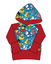 Load image into Gallery viewer, Character Ducky Pins Grow With Me Hoodie (or Crewneck)
