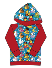 Load image into Gallery viewer, Character Ducky Pins Ladies Hoodie