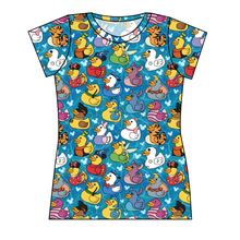 Load image into Gallery viewer, Character Ducky Pins Ladies' Basic Tee