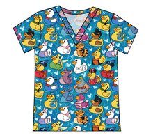 Load image into Gallery viewer, Character Ducky Pins Ladies' Slouchy V-Neck Tee