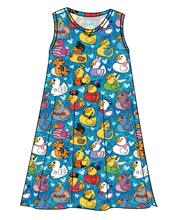 Load image into Gallery viewer, Character Ducky Pins Ladies' Swing Dress