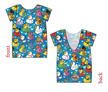 Load image into Gallery viewer, Character Ducky Pins Low Back Ballerina Tee