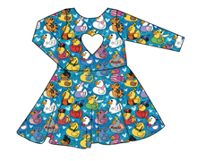 Load image into Gallery viewer, Character Ducky Pins Molly Heart Back Twirly Dress
