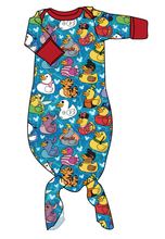 Load image into Gallery viewer, Character Ducky Pins Newborn Knotted Gown