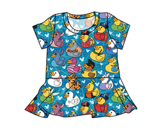 Load image into Gallery viewer, Character Ducky Pins Peplum Top