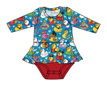Load image into Gallery viewer, Character Ducky Pins Peplum Top